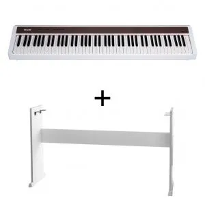 Комплект цифровое пианино + стойка: Nux NPK-10-WH + Lutner Mlut-NPK-10W.