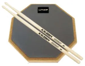 Комплект: пэд тренировочный Fleet FLT-PP-12S + палочки Kaledin Drumsticks 7KLHB5A 5A.