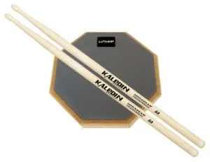 Комплект: пэд тренировочный Fleet FLT-PP-6S + палочки Kaledin Drumsticks 7KLHB5A 5A.