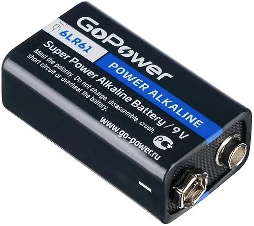 GoPower 00-00017863 Super Power Alkaline Элемент питания "Крона" 6LR61