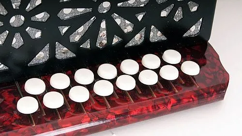 «Шуйская гармонь» S20XL-C-RED Гармонь "Ромашка" 15х12-I, красная, палехская роспись.