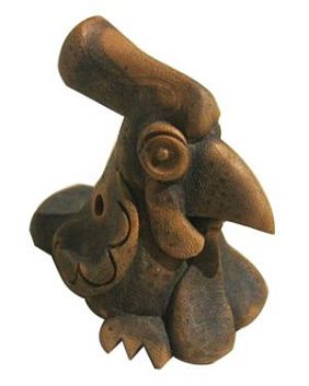 Керамика Щипановых SM04 Свистулька маленькая Петух, обварная.